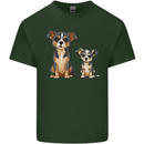 Chihuahua With a Puppy Mens Cotton T-Shirt Tee Top Forest Green