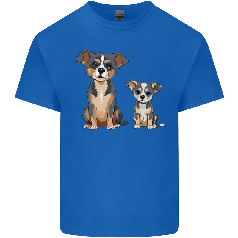Chihuahua With a Puppy Mens Cotton T-Shirt Tee Top Royal Blue
