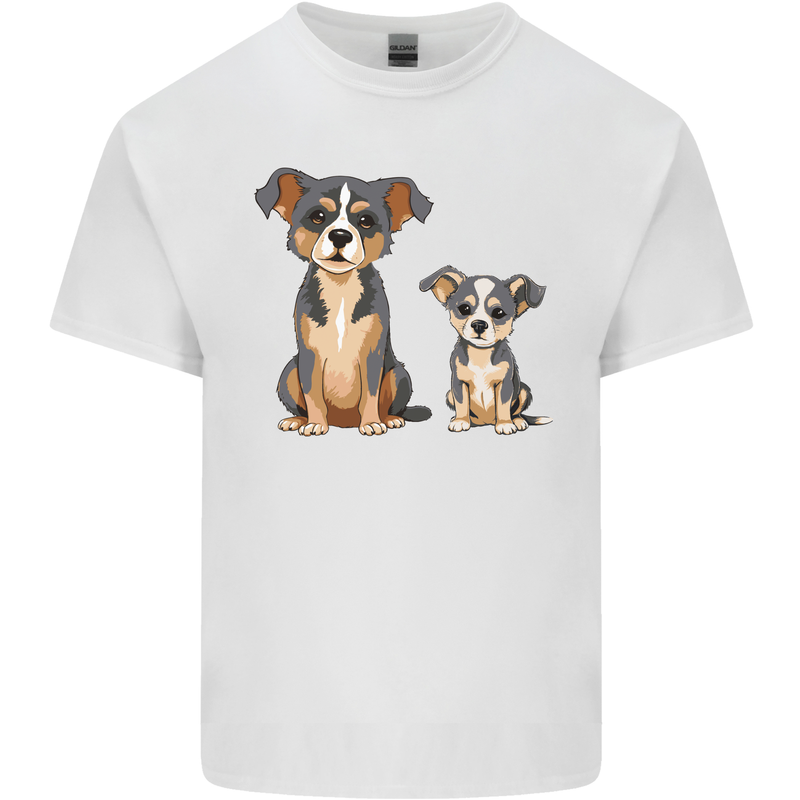 Chihuahua With a Puppy Mens Cotton T-Shirt Tee Top White