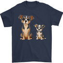 Chihuahua With a Puppy Mens T-Shirt 100% Cotton Navy Blue