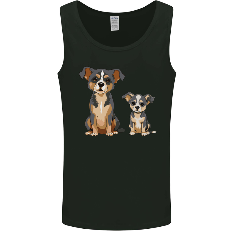 Chihuahua With a Puppy Mens Vest Tank Top Black