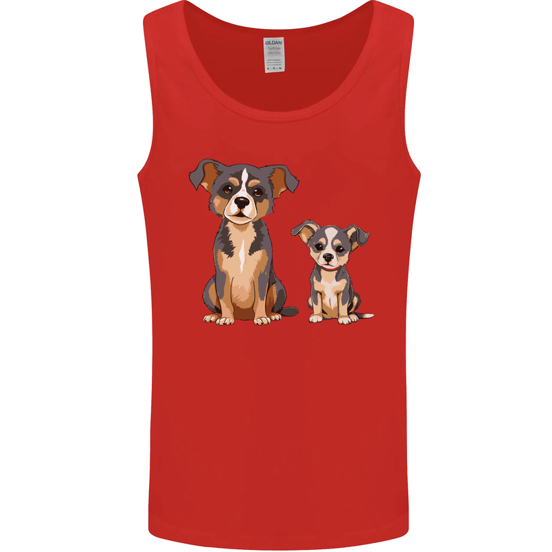 Chihuahua With a Puppy Mens Vest Tank Top Red