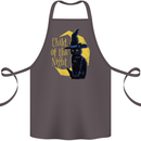 Child of the Night Halloween Black Cat Witch Cotton Apron 100% Organic Dark Grey