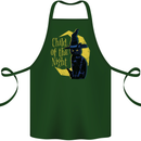 Child of the Night Halloween Black Cat Witch Cotton Apron 100% Organic Forest Green
