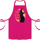 Child of the Night Halloween Black Cat Witch Cotton Apron 100% Organic Pink