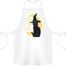 Child of the Night Halloween Black Cat Witch Cotton Apron 100% Organic White