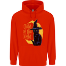 Child of the Night Halloween Black Cat Witch Mens 80% Cotton Hoodie Bright Red