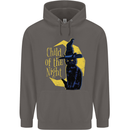 Child of the Night Halloween Black Cat Witch Mens 80% Cotton Hoodie Charcoal