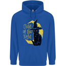 Child of the Night Halloween Black Cat Witch Mens 80% Cotton Hoodie Royal Blue