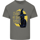 Child of the Night Halloween Black Cat Witch Mens Cotton T-Shirt Tee Top Charcoal