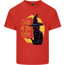 Child of the Night Halloween Black Cat Witch Mens Cotton T-Shirt Tee Top Red