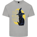 Child of the Night Halloween Black Cat Witch Mens Cotton T-Shirt Tee Top Sports Grey