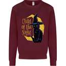 Child of the Night Halloween Black Cat Witch Mens Sweatshirt Jumper Maroon
