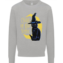 Child of the Night Halloween Black Cat Witch Mens Sweatshirt Jumper Sports Grey