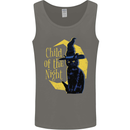 Child of the Night Halloween Black Cat Witch Mens Vest Tank Top Charcoal