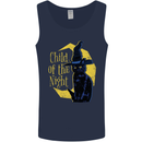 Child of the Night Halloween Black Cat Witch Mens Vest Tank Top Navy Blue