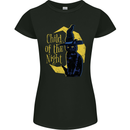 Child of the Night Halloween Black Cat Witch Womens Petite Cut T-Shirt Black