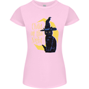 Child of the Night Halloween Black Cat Witch Womens Petite Cut T-Shirt Light Pink