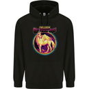 Children of the 90s Retro Unicorn Mens 80% Cotton Hoodie Black
