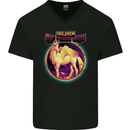 Children of the 90s Retro Unicorn Mens V-Neck Cotton T-Shirt Black