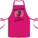 Chill & Grill Funny Summer BBQ Braai Cotton Apron 100% Organic Pink