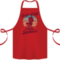 Chill & Grill Funny Summer BBQ Braai Cotton Apron 100% Organic Red