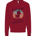 Chill & Grill Funny Summer BBQ Braai Kids Sweatshirt Jumper Red