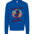Chill & Grill Funny Summer BBQ Braai Kids Sweatshirt Jumper Royal Blue