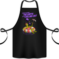 Chilled Out Alien With a Beer and Weed Funny Cotton Apron 100% Organic Black
