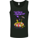 Chilled Out Alien With a Beer and Weed Funny Mens Vest Tank Top Black