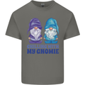 Chilling With My Gnomie Funny Gnomes Mens Cotton T-Shirt Tee Top Charcoal