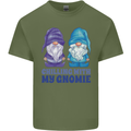 Chilling With My Gnomie Funny Gnomes Mens Cotton T-Shirt Tee Top Military Green