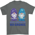 Chilling With My Gnomie Funny Gnomes Mens T-Shirt 100% Cotton Charcoal