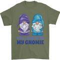 Chilling With My Gnomie Funny Gnomes Mens T-Shirt 100% Cotton Military Green