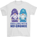 Chilling With My Gnomie Funny Gnomes Mens T-Shirt 100% Cotton White