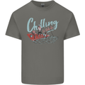 Chilling in Valhalla Funny Viking Fishing Fisherman Kids T-Shirt Childrens Charcoal