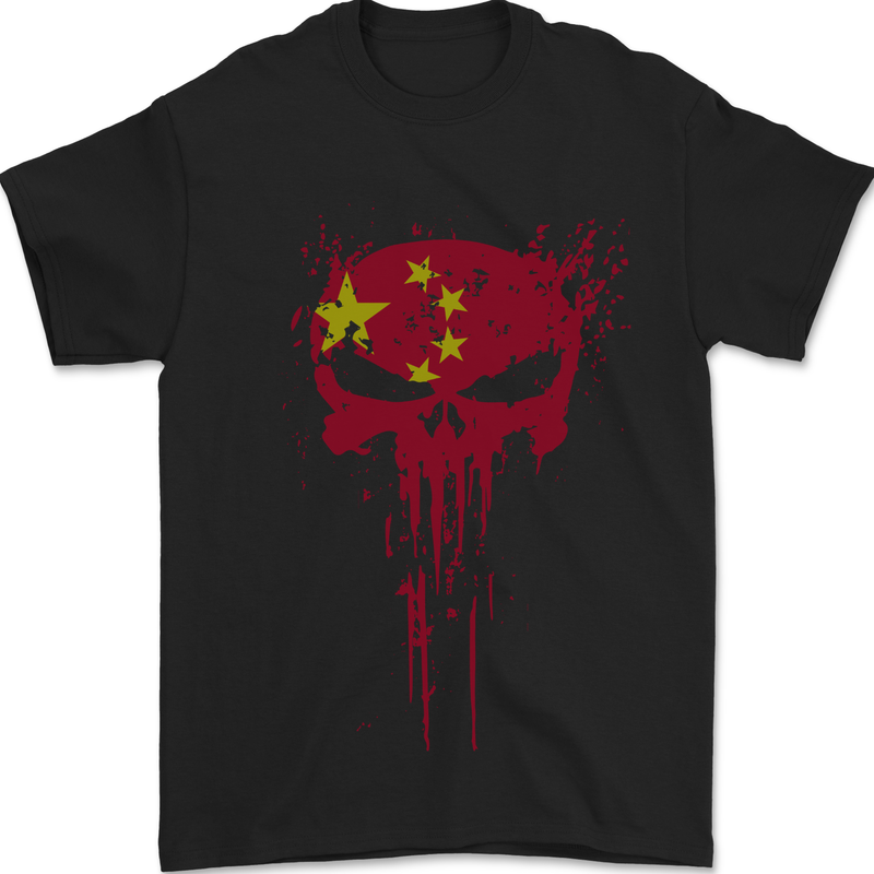 China Gym Skull Chinese Bodybuilding Mens T-Shirt 100% Cotton Black