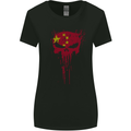 China Gym Skull Chinese Bodybuilding Womens Wider Cut T-Shirt Black