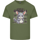Chinchilla Anatomy Mens Cotton T-Shirt Tee Top Military Green