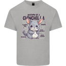 Chinchilla Anatomy Mens Cotton T-Shirt Tee Top Sports Grey