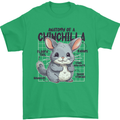 Chinchilla Anatomy Mens T-Shirt 100% Cotton Irish Green