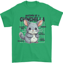 Chinchilla Anatomy Mens T-Shirt 100% Cotton Irish Green