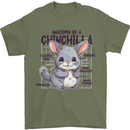 Chinchilla Anatomy Mens T-Shirt 100% Cotton Military Green