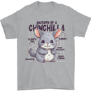 Chinchilla Anatomy Mens T-Shirt 100% Cotton Sports Grey
