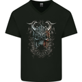 Chinese Dragon Fantasy 1 Mens V-Neck Cotton T-Shirt Black