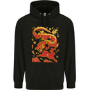 Chinese New Year Dragon vs Rabbit Mens 80% Cotton Hoodie Black