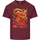 Chinese New Year Dragon vs Rabbit Mens Cotton T-Shirt Tee Top Maroon