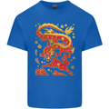 Chinese New Year Dragon vs Rabbit Mens Cotton T-Shirt Tee Top Royal Blue