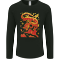 Chinese New Year Dragon vs Rabbit Mens Long Sleeve T-Shirt Black