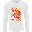 Chinese New Year Dragon vs Rabbit Mens Long Sleeve T-Shirt White